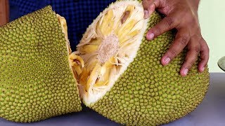 How to Cut Jackfruit  Fresh Jackfruit Cutting and Eating  OPENING JACKFRUIT [upl. by Ainsworth]