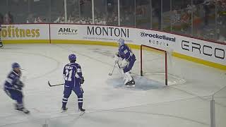 Syracuse Crunch goalie Brandon Halverson warms up 101824 [upl. by Ssur839]