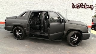 ULTIMATE AUDIO FLAT BLACK WRAP Chevy Avalanche on 26s  1080p HD [upl. by Noletta173]