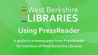 Using PressReader [upl. by Conley]