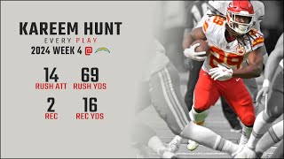 Kareem Hunt Week 4 Replay Every Run Target and Catch  Los Angeles Chargers [upl. by Gomer552]