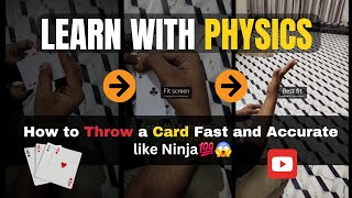 How to Throw a Card Fast and Accurate like Ninja💯😱 With Physics shorts views ytshorts [upl. by Holey]