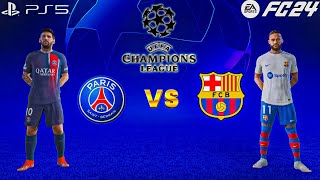 FC 24  PSG vs FC Barcelona  Messi vs Neymar  Champions League Match  PlayStation 5 [upl. by Arim639]