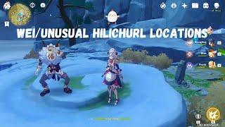 11 Confirmed WeiUnusual Hilichurl Locations  Genshin Impact [upl. by Omor]