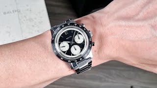 Baltic Chronograph Tricompax Reverse Panda Watch Unboxing [upl. by Stucker]