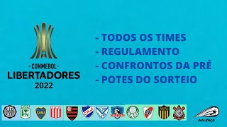 Libertadores 2022 todos os times regulamento confrontos da pré potes do sorteio e Muito mais [upl. by Sad]