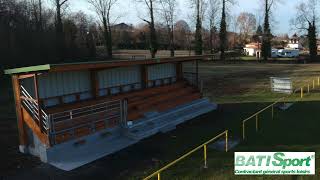 Construction dune tribune modulaire en bois pour le stade municipal de MareuilenPérigord [upl. by Louis]