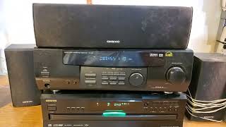 Onkyo 6 disc changer Kenwood receiver Onkyo speakers [upl. by Dre229]