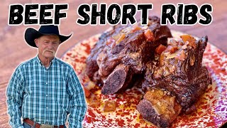 Braised Beef Short Ribs in a Dutch Oven  Wyoming Ranch Cooking [upl. by Osmund]