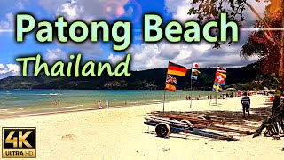 Patong Beach a long beach in Phuket  Thailand  4K [upl. by Lazaruk]