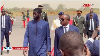 Les images de larrivée du Président Diomaye en Guinée Bissau [upl. by Dalila]