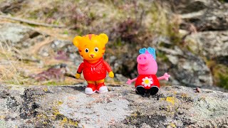 HIKING with Daniel Tiger and Peppa Pig Toys Nature Video For Kids [upl. by Sylvan]