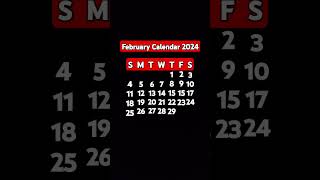 February Calendar 2024 [upl. by Betti]