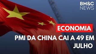 PMI DA CHINA CAI A 49 EM JULHO [upl. by Benoit451]