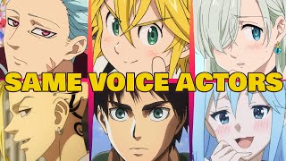 Nanatsu no Taizai All Characters Japanese Dub Voice Actors Same Anime Characters Seven Deadly Sins [upl. by Casavant]