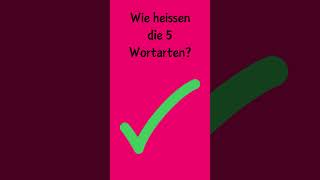 Wortarten deutsch lerndeutsch lernen quiz [upl. by Tammy]