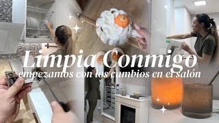 LIMPIA CONMIGO✨ CAMBIOS EN EL SALÓN Y NUEVO MUEBLE TV 🏠 LIMPIEZA DE CASA🧽 RUTINA DE LIMPIEZA [upl. by Maag442]