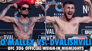 Sean OMalley and Merab Dvalishvili on weight for UFC 306 title headliner  Noche UFC  Highlights [upl. by Cynde]