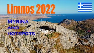 Limnos 2022  Myrina and hotspots 4K  Λήμνος 2022  Μύρινα και hotspots 4K [upl. by Ardnahcal]