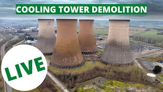 Rugeley Power Station Cooling Tower Demolition  LIVE [upl. by Rawna770]