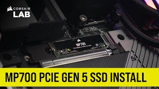 How to Install CORSAIR MP700 PCIe Gen 5 M2 NVMe SSD [upl. by Amias]