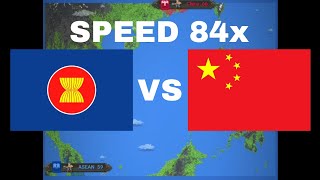 ASEAN VS China 84x Speed  WorldBox Timelapse [upl. by Ennaeed784]