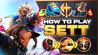 HOW TO PLAY SETT SEASON 14  BEST Build amp Runes  Season 14 Sett guide  League of Legends [upl. by Anihsak]