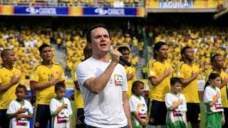 El himno de Colombia un reto para muchos cantantes [upl. by Lek]