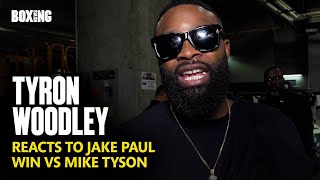 Tyron Woodley Reacts To Mike Tyson Loss To Jake Paul [upl. by Arodoet]