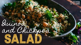 Quick and Easy Quinoa And Chickpea Salad Recipe [upl. by Qooraf504]