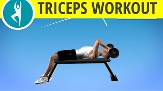 Lying Triceps Pressdown Workout on Bench [upl. by Anitsahs101]