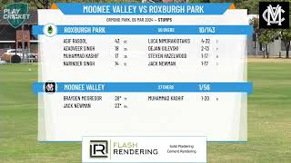 VTCA  Evan Evans Clark Shield Div 4  Semi Final 1  Moonee Valley v Roxburgh Park  Day 2 [upl. by Nannahs944]