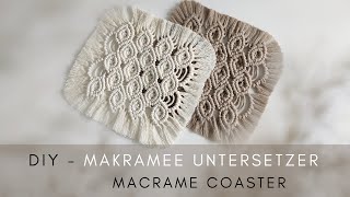 DIY  MAKRAMEE UNTERSETZER  Tutorial Macrame Coaster ♡︎ [upl. by Carmon]