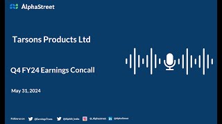 Tarsons Products Ltd Q4 FY202324 Earnings Conference Call [upl. by Dlorag329]