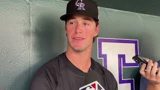 Colorado Rockies top prospect Charlie Condon makes first appearance in Denver at Coors Field in 2024 [upl. by Asir]