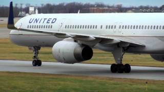 United 757300 Deice take off with Browns to play Ravens [upl. by Atikel517]