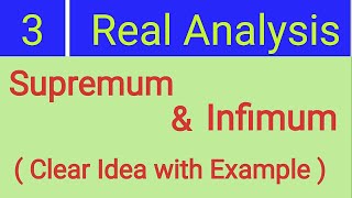 3 Real Analysis  Supremum amp Infimum of a Set [upl. by Rickart]