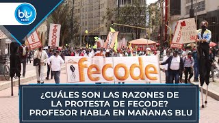 ¿Cuáles son las razones de la protesta de Fecode Profesor habla en Mañanas Blu [upl. by Minier]