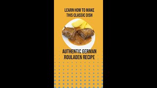 Authentic German Rouladen Recipe [upl. by Loy]