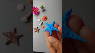 DIY Blue star fish with clay artwork claycraft youtubeshorts clayworks [upl. by Frederico]