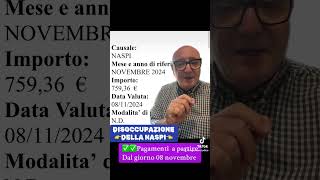 🛑INPS PAGA 👉NASPI A PARTIRE DAL GIORNO 0811 youtube letstalk youtubeshorts shorts [upl. by Dadirac711]