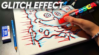 Drawing SpongeBob With Posca Markers Satisfying Glitch Effect [upl. by Noonan]