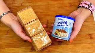 Hai BISCOTTI e LATTE CONDENSATO fai questa ricetta in 5 minuti ricette facili e veloci [upl. by Annocahs]