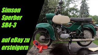 Simson Haberber 3 Sperber  Testfahrt  Versteigerung auf eBay [upl. by Yraek]