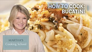 Marthas Bucatini with Breadcrumbs and Bottarga  Marthas Cooking School  Martha Stewart [upl. by Ahsieni]