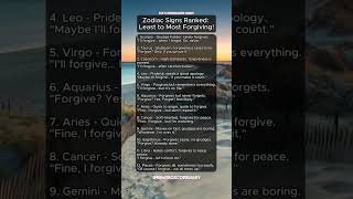 Zodiac signs ranked least to most forgiving zodiac zodiacsigns shorts horoscope astrology [upl. by Nameerf]