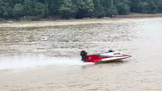 Kapit powerboat race 2024 30HP 3CYL saringan group 2 [upl. by Nnauol337]