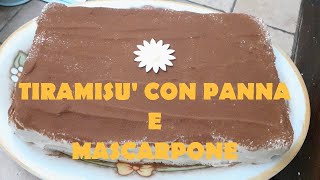 Tiramisu con Mascarpone e Panna  Ricetta semplice [upl. by Harwill345]