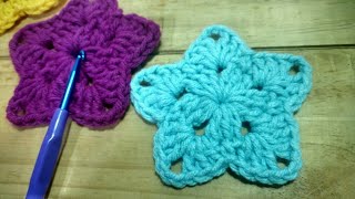 Estrella tejida a Crochet  Tutorial paso a paso [upl. by Erlin]