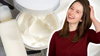 How to Make Creamy Hair Conditioner 2 WAYS  Light amp Rich Conditioner DIY with BTMS25 [upl. by Jedlicka77]